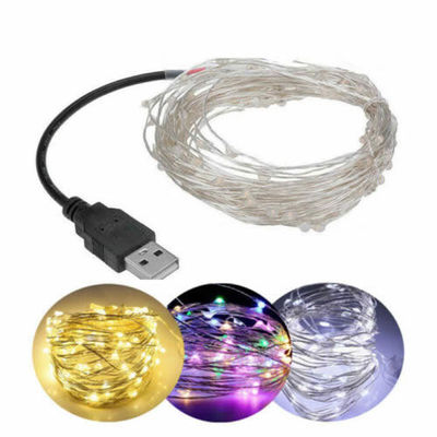 DC 5V USB Powered LED String Lights 1m Length Remote Control Decorative Lights