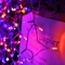 Orange Purple Solar Icicle Lights 60 Drops IP44 For Halloween Decorations